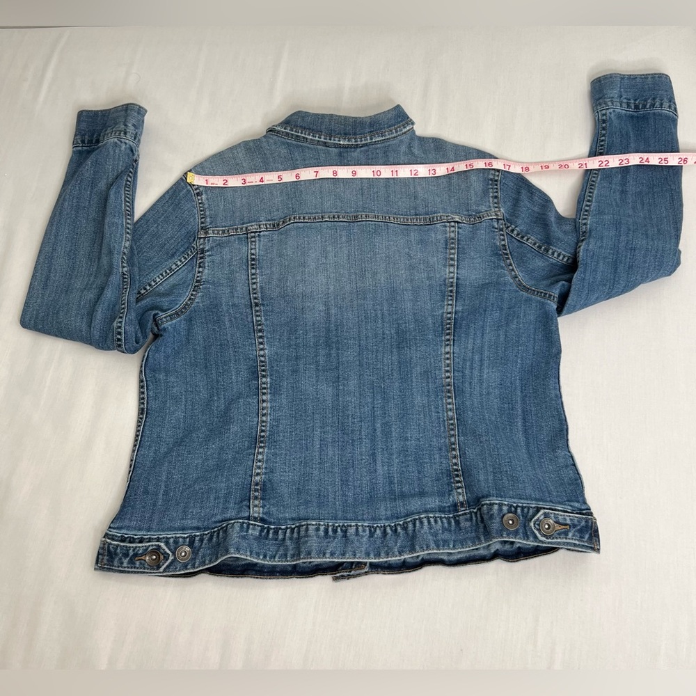 Liz Claiborne Denim blue Womens Jacket X Large Button Front Pockets - Picture 5 of 9